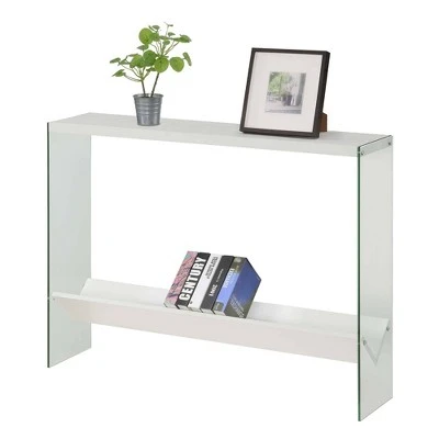 Soho V Console Table with Shelf White - Breighton Home 4 Soho V Console Table with Shelf White - Breighton Home - Image 2