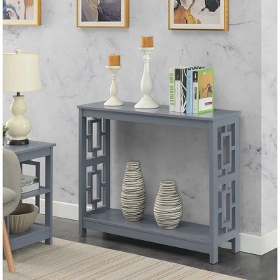 Town Square Console Table with Shelf Gray - Breighton Home 3 Town Square Console Table with Shelf Gray - Breighton Home