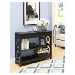 Oxford 1 Drawer Console Table Espresso - Breighton Home -Console Tables Sales unnamed file 304
