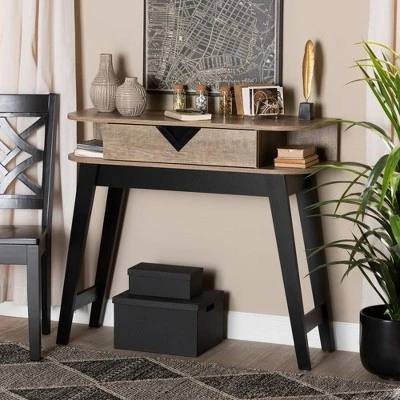 Wales Wood 1 Drawer Console Table Light Brown - Baxton Studio 9 Wales Wood 1 Drawer Console Table Light Brown - Baxton Studio - Image 7