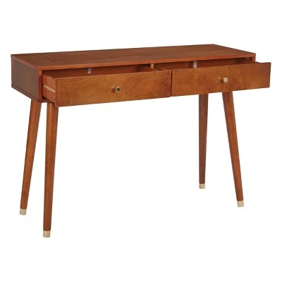 Cupertino Console Table Light Walnut - OSP Home Furnishings 5 Cupertino Console Table Light Walnut - OSP Home Furnishings - Image 3