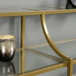 International Luxury Console Table Satin Gold/Clear Glass Finish - Sauder 9 International Luxury Console Table Satin Gold/Clear Glass Finish - Sauder -Console Tables Sales unnamed file 3070