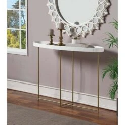 Lunar Console Table - Breighton Home Black/gold
