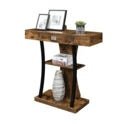 Newport 1 Drawer Harri Console Table with Shelves Barnwood/Black - Breighton Home 6 Newport 1 Drawer Harri Console Table with Shelves Barnwood/Black - Breighton Home -Console Tables Sales unnamed file 3094