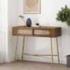 Tuttle Rustic Glam Console Table with Wicker Accents Walnut/Natural/Antique Gold - Christopher Knight Home 2 Tuttle Rustic Glam Console Table with Wicker Accents Walnut/Natural/Antique Gold - Christopher Knight Home -Console Tables Sales unnamed file 3096