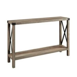 Sophie Rustic Farmhouse X Frame Entry Table - Saracina Home Gray Wash -Console Tables Sales unnamed file 31