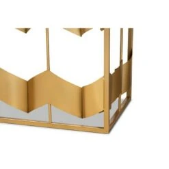 Vega Glam with Luxe Metal and Mirrored Glass Geometric Console Table Gold - Baxton Studio 7 Vega Glam with Luxe Metal and Mirrored Glass Geometric Console Table Gold - Baxton Studio -Console Tables Sales unnamed file 3107