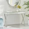 Murley Modern Glam Console Table with Mirror Tabletop Silver - Christopher Knight Home 1 Murley Modern Glam Console Table with Mirror Tabletop Silver - Christopher Knight Home -Console Tables Sales unnamed file 3108