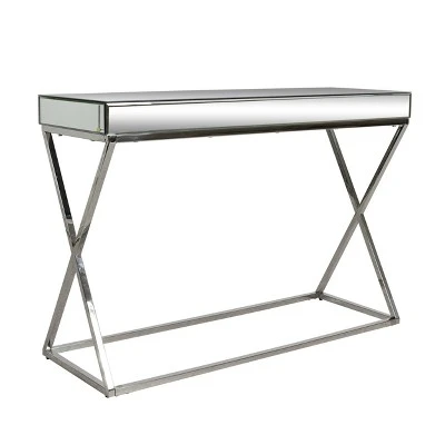 Murley Modern Glam Console Table with Mirror Tabletop Silver - Christopher Knight Home 4 Murley Modern Glam Console Table with Mirror Tabletop Silver - Christopher Knight Home - Image 2
