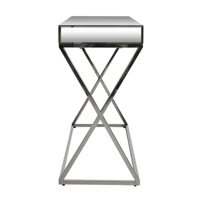 Murley Modern Glam Console Table with Mirror Tabletop Silver - Christopher Knight Home 5 Murley Modern Glam Console Table with Mirror Tabletop Silver - Christopher Knight Home - Image 3