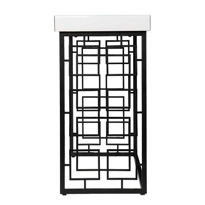 Cobepers Contemporary Console Table Brown/White - Aiden Lane 6 Cobepers Contemporary Console Table Brown/White - Aiden Lane - Image 4