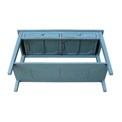 Spencer Console Server Table Antique Ocean Blue - International Concepts 11 Spencer Console Server Table Antique Ocean Blue - International Concepts - Image 9