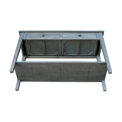 Spencer Console Server Table Antique Washed Heather Gray - International Concepts 11 Spencer Console Server Table Antique Washed Heather Gray - International Concepts - Image 9