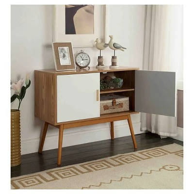 Oslo Storage Console White/Natural - Breighton Home 4 Oslo Storage Console White/Natural - Breighton Home - Image 2