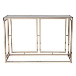 Glenshippe Faux Marble Console Table Champagne - Aiden Lane