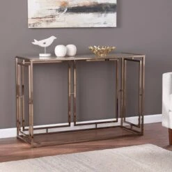 Glenshippe Faux Marble Console Table Champagne - Aiden Lane -Console Tables Sales unnamed file 3252