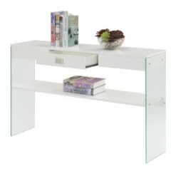 SoHo 1 Drawer Console Table with Shelf White - Breighton Home 8 SoHo 1 Drawer Console Table with Shelf White - Breighton Home -Console Tables Sales unnamed file 3279