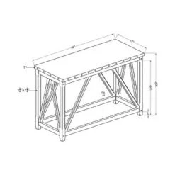 Trenton Industrial Iron Top Sofa Table Natural - HOMES: Inside + Out 9 Trenton Industrial Iron Top Sofa Table Natural - HOMES: Inside + Out -Console Tables Sales unnamed file 3291