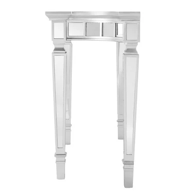 Glenrose Glam Mirrored Console Table - Matte Silver - Aiden Lane 6 Glenrose Glam Mirrored Console Table - Matte Silver - Aiden Lane - Image 4