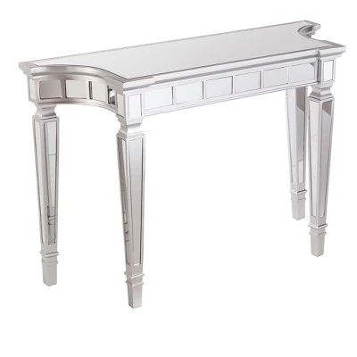 Glenrose Glam Mirrored Console Table - Matte Silver - Aiden Lane 10 Glenrose Glam Mirrored Console Table - Matte Silver - Aiden Lane - Image 8