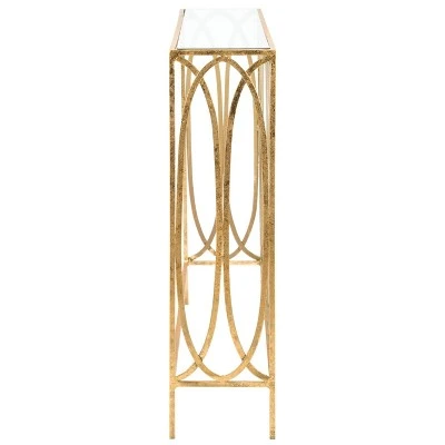 Carina Oval Ringed Console Table - Gold - Safavieh 5 Carina Oval Ringed Console Table - Gold - Safavieh - Image 3