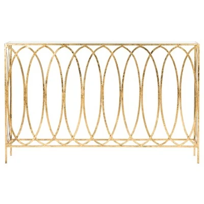 Carina Oval Ringed Console Table - Gold - Safavieh 6 Carina Oval Ringed Console Table - Gold - Safavieh - Image 4