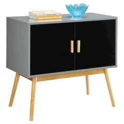 Oslo Storage Console Gray/Black - Breighton Home