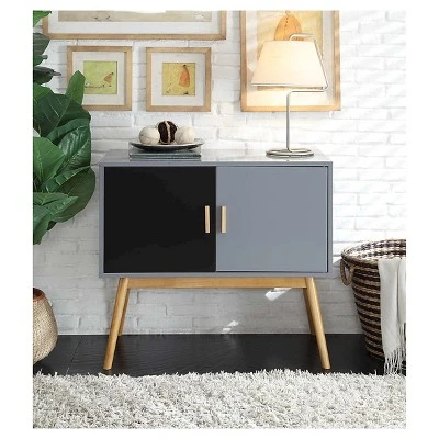 Oslo Storage Console Gray/Black - Breighton Home 4 Oslo Storage Console Gray/Black - Breighton Home - Image 2