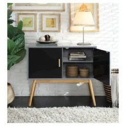 Oslo Storage Console Gray/Black - Breighton Home 8 Oslo Storage Console Gray/Black - Breighton Home -Console Tables Sales unnamed file 3311