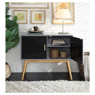 Oslo Storage Console Gray/Black - Breighton Home 5 Oslo Storage Console Gray/Black - Breighton Home - Image 3