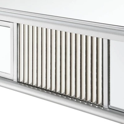 French Country 1 Drawer Mirrored Desk Console Table Silver - Breighton Home 7 French Country 1 Drawer Mirrored Desk Console Table Silver - Breighton Home - Image 5