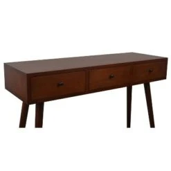 Decor Therapy Mid Century Three Drawer Wood Console Table - Décor Therapy Walnut -Console Tables Sales unnamed file 3352