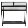 Decor Therapy Claira Glass and Metal Console Table Black - Décor Therapy