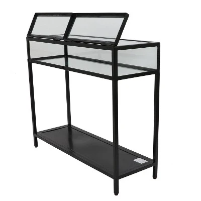 Decor Therapy Claira Glass and Metal Console Table Black - Décor Therapy 5 Decor Therapy Claira Glass and Metal Console Table Black - Décor Therapy - Image 3
