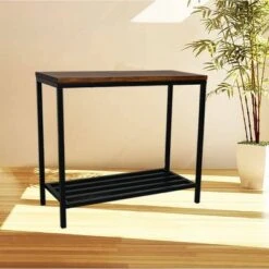 Carolina Cottage Conroy Console Chestnut/Black - Carolina Forge -Console Tables Sales unnamed file 3414