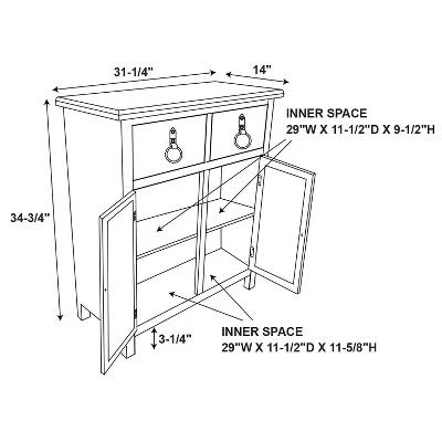 Marley Console Cabinet Distressed - Powell Company 12 Marley Console Cabinet Distressed - Powell Company - Image 10