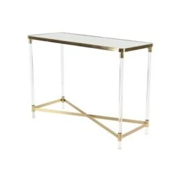 Olivia & May Modern Acrylic Console Table Gold - Olivia & May -Console Tables Sales unnamed file 3450