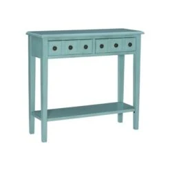 Calinda Small Console Table - Powell Company Teal -Console Tables Sales unnamed file 3479