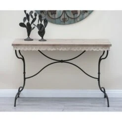 Olivia & May Distressed Console Table Brown - Olivia & May