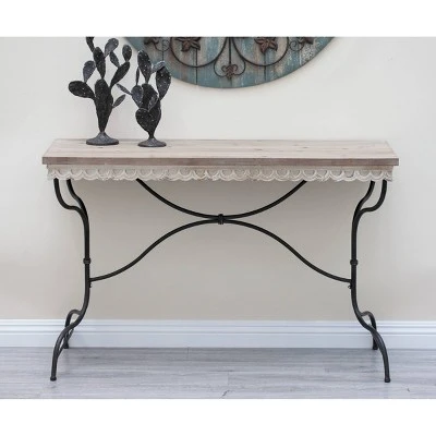 Olivia & May Distressed Console Table Brown - Olivia & May 3 Olivia & May Distressed Console Table Brown - Olivia & May