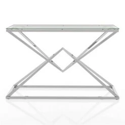 Justi Glass Top Sofa Table - miBasics Gold Plating -Console Tables Sales unnamed file 3556