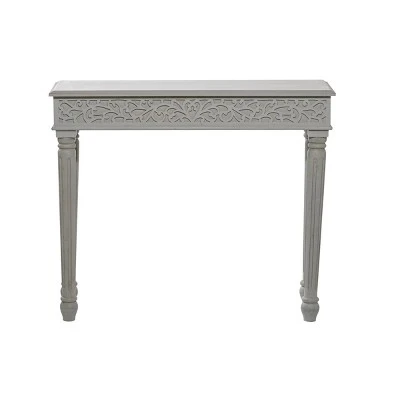 Farmhouse Mango Wood Console Table - Olivia & May Gray 4 Farmhouse Mango Wood Console Table - Olivia & May Gray - Image 2