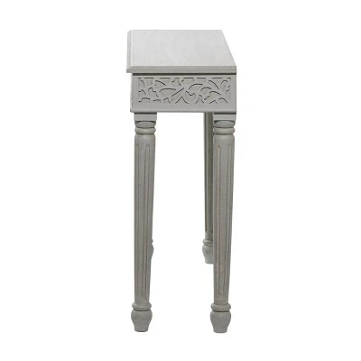 Farmhouse Mango Wood Console Table - Olivia & May Gray 6 Farmhouse Mango Wood Console Table - Olivia & May Gray - Image 4