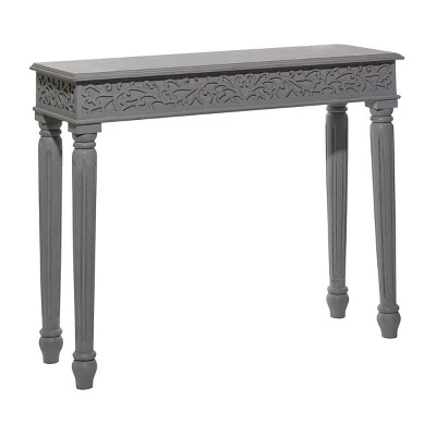 Farmhouse Mango Wood Console Table - Olivia & May Gray 10 Farmhouse Mango Wood Console Table - Olivia & May Gray - Image 8