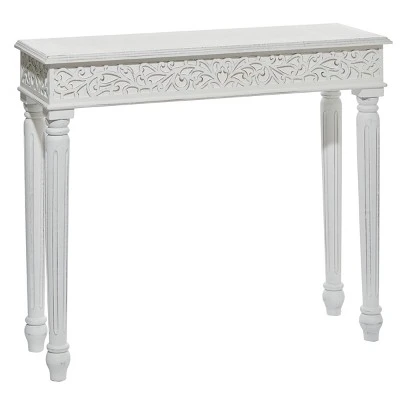 Farmhouse Mango Wood Console Table - Olivia & May Gray 11 Farmhouse Mango Wood Console Table - Olivia & May Gray - Image 9