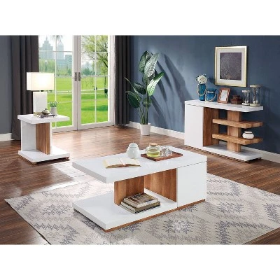 Hal Open Shelf Sofa Table White - miBasics 4 Hal Open Shelf Sofa Table White - miBasics - Image 2