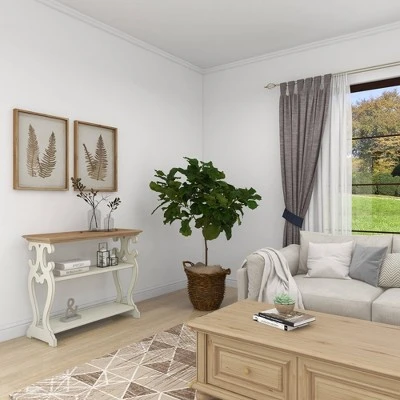 Olivia & May Farmhouse Wood Console Table White - Olivia & May 18 Olivia & May Farmhouse Wood Console Table White - Olivia & May - Image 16