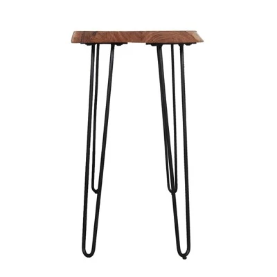 Alaterre Furniture Hairpin Natural Brown Live Edge Media Console Table Metal And Wood 5 Alaterre Furniture Hairpin Natural Brown Live Edge Media Console Table Metal And Wood - Image 3
