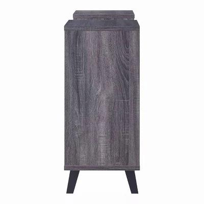 Alitano 6 Shelf Console Table Distressed Gray - miBasics 5 Alitano 6 Shelf Console Table Distressed Gray - miBasics - Image 3
