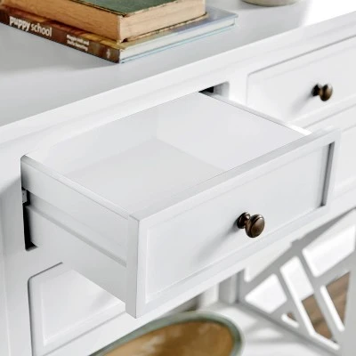 32" Middlebury Wood Console Table with 4 Drawers White - Alaterre Furniture 5 32" Middlebury Wood Console Table with 4 Drawers White - Alaterre Furniture - Image 3